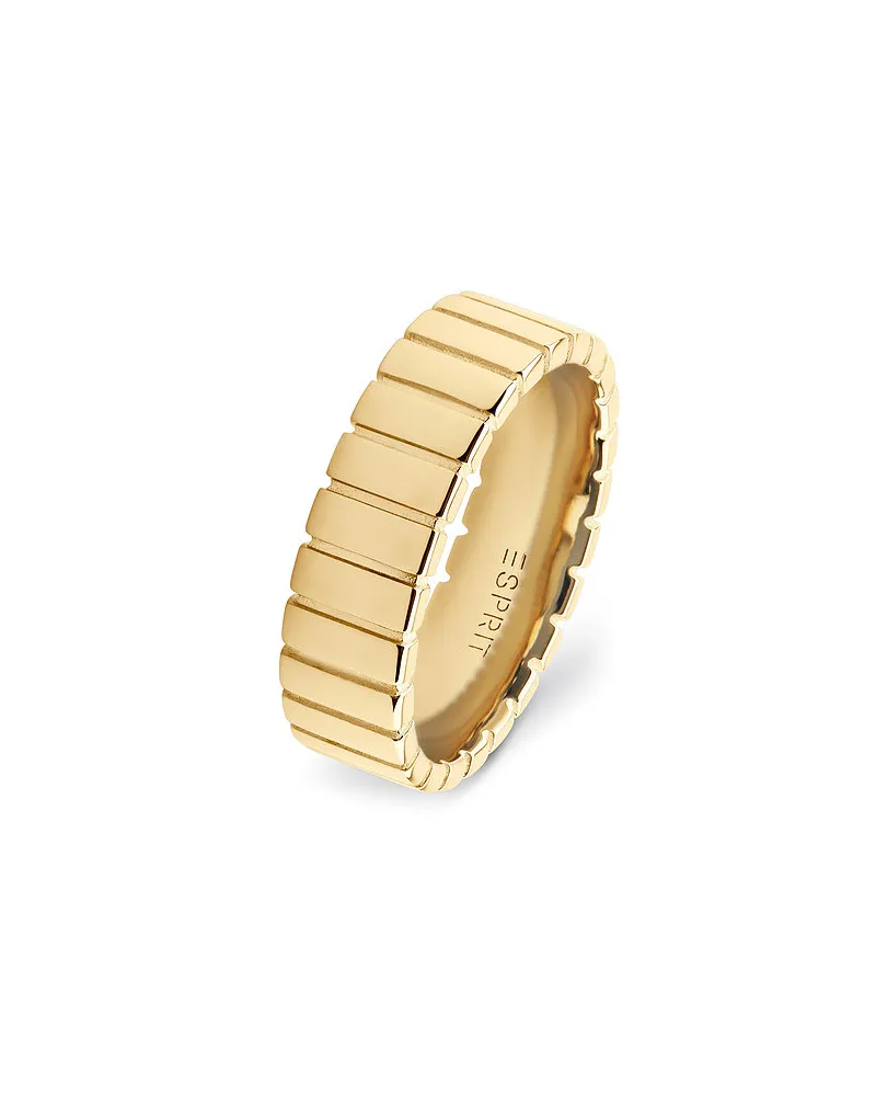 Esprit Damenring Linear Wide Gelbgold