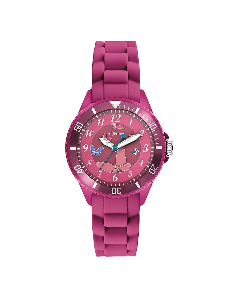 S.Oliver Kinderuhr Schmetterling Lila