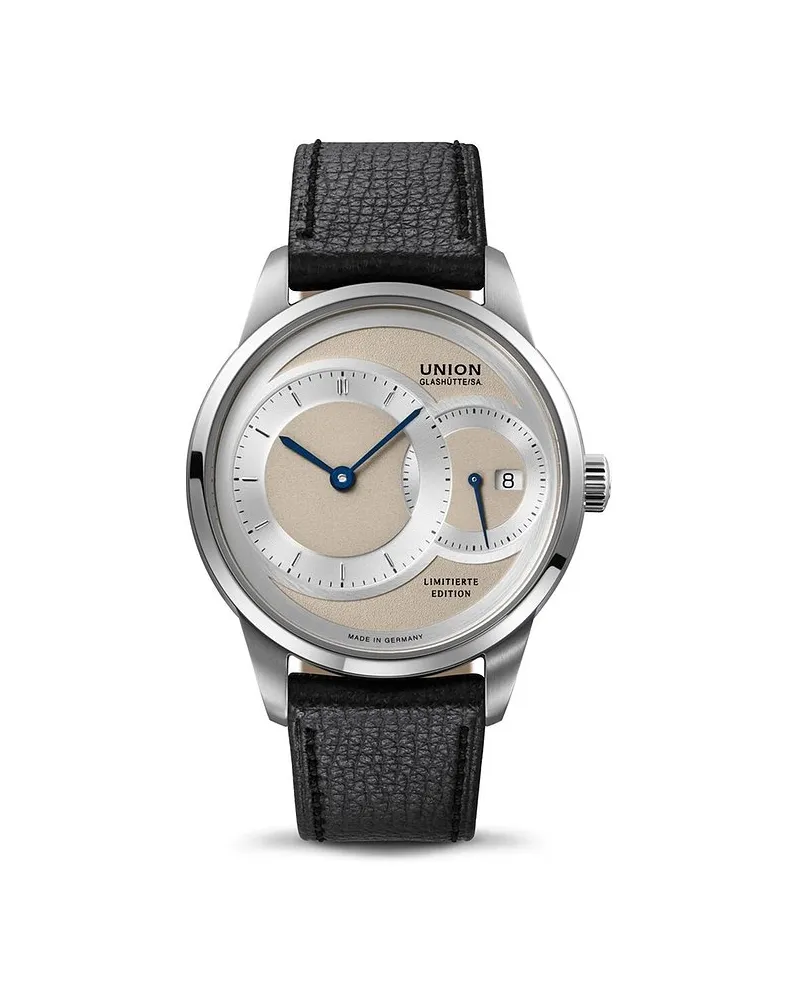 Union Glashütte Herrenuhr 1893 Große Sekunde Ltd Silber
