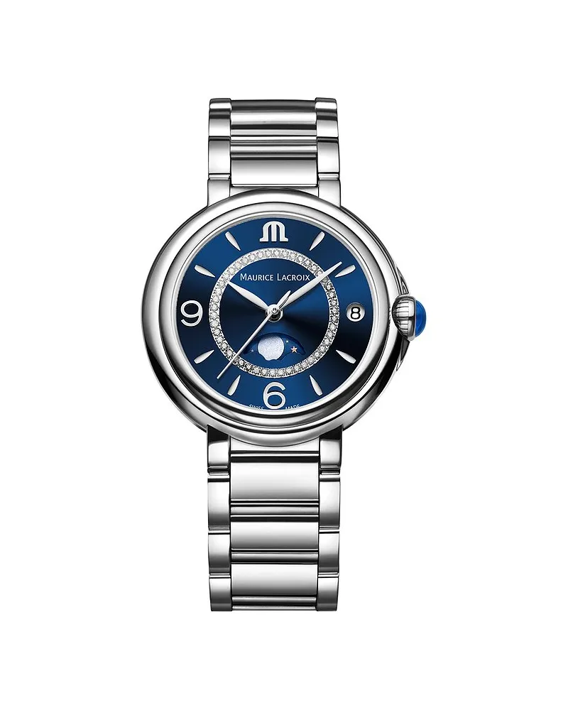 Maurice Lacroix Damenuhr Fiaba Date Moonphase Silber