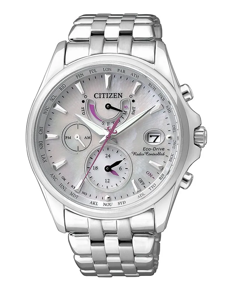 Citizen Damenuhr Funkuhr Eco-Drive Silber