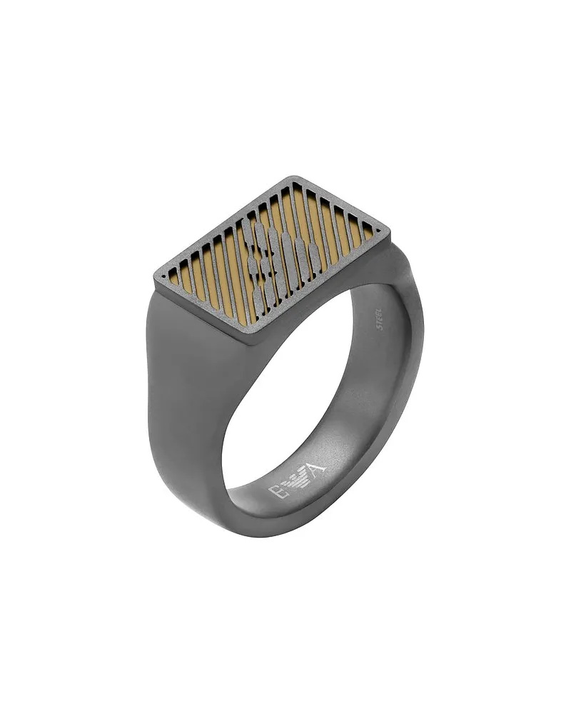 Emporio Armani Herrenring Grau