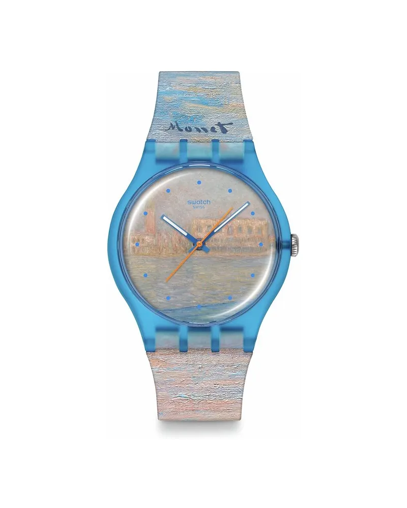 Swatch Unisexuhr 2601 SWATCH X GUGGENHEIM Blau