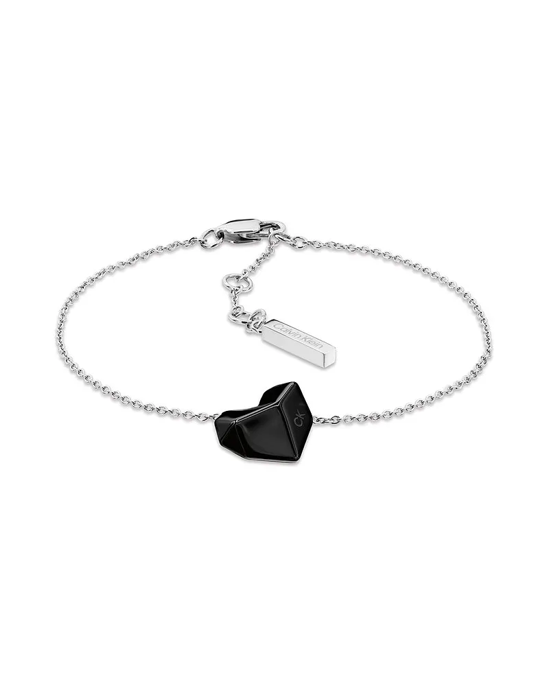 Calvin Klein Armband FACETED HEART NECKLACE Silber