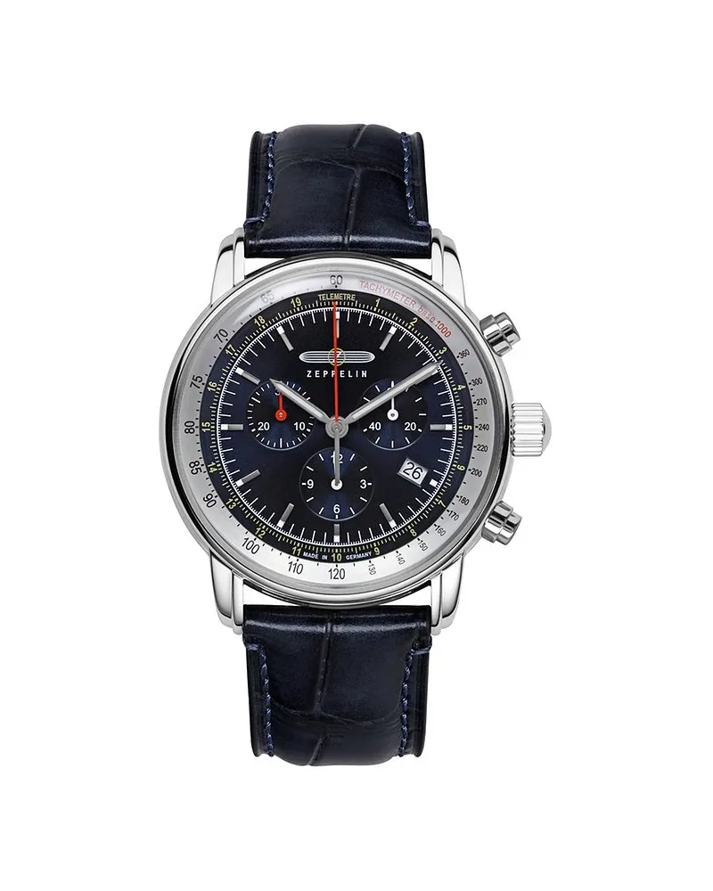Junkers Chronograph LZ 14 Marine Silber