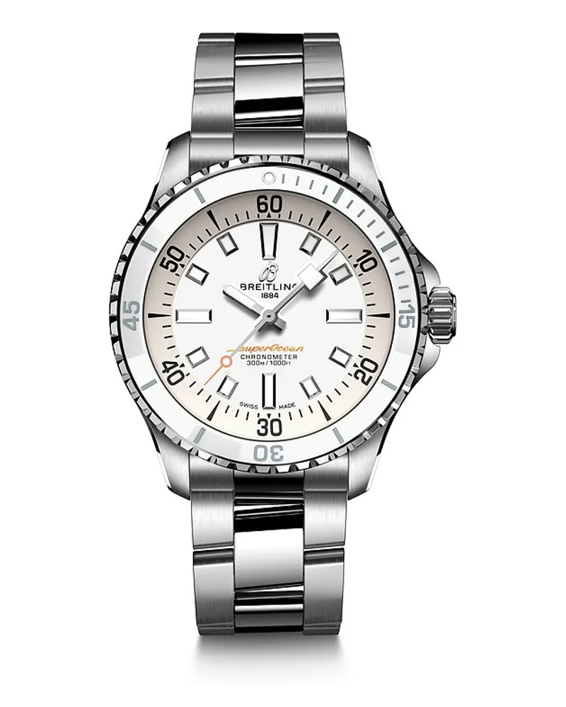 Breitling Damenuhr Superocean Automatic 36 Silber