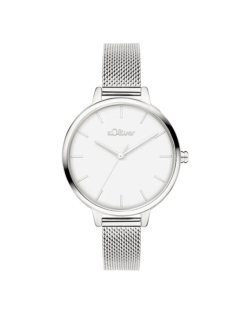 S.Oliver Damenuhr klassisch und zeitlos Silber