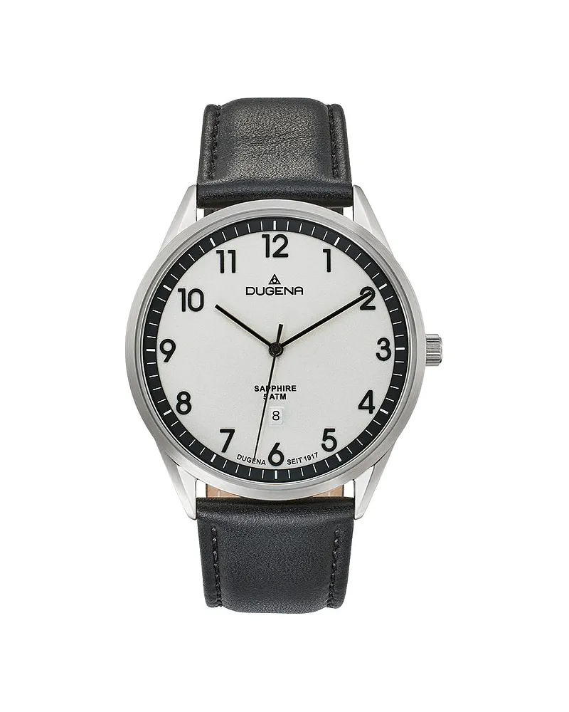 Dugena Herrenuhr Slim Line Silber