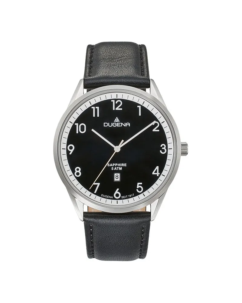 Dugena Herrenuhr Slim Line Silber