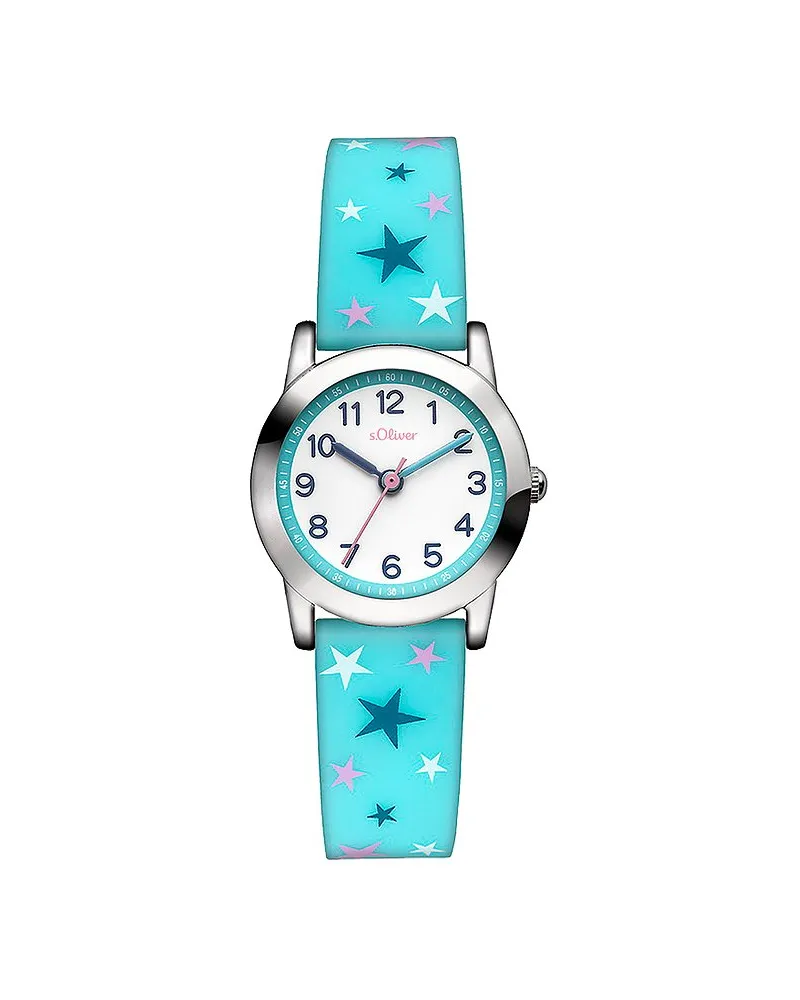 S.Oliver Kinderuhr mit coolem Sternprint Silber