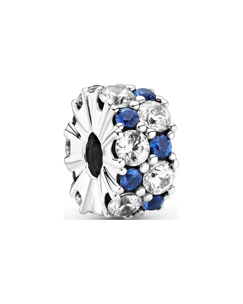 Pandora Charm Timeless Klarer & blau funkelnder Clip Silber