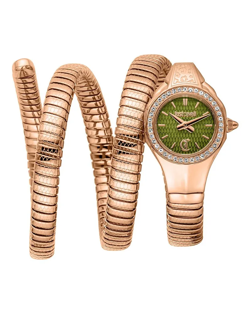 Just Cavalli Damenuhr Signature Snake Roségold