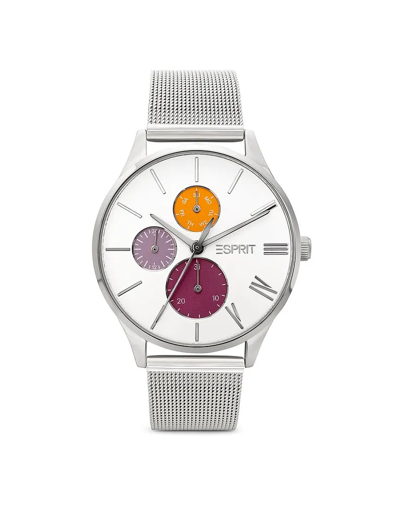 Esprit Damenuhr Color Patch Silber