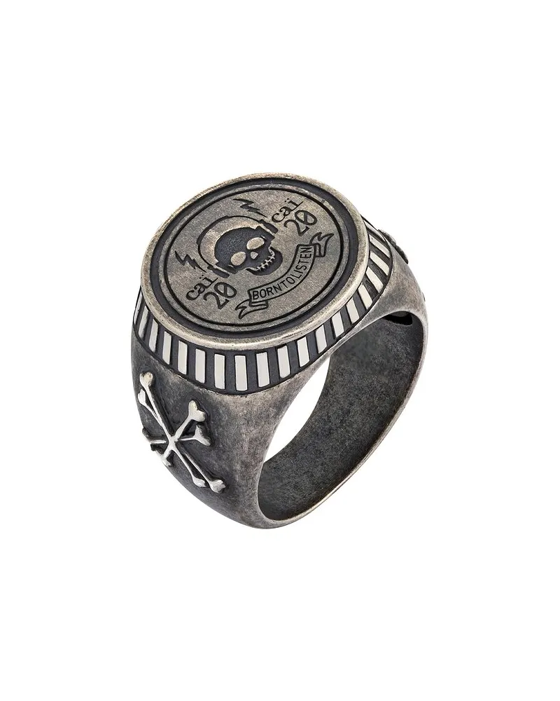 caï jewels Herrenring Anthrazit