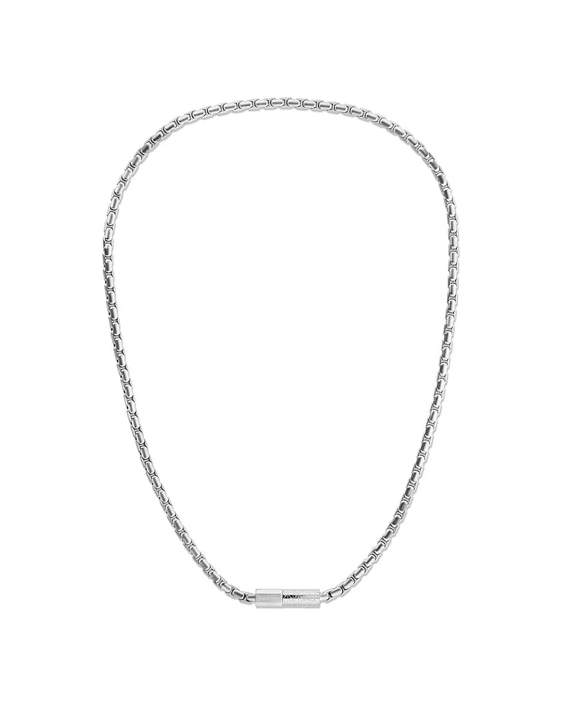 Calvin Klein Kette CONTOURED BARREL Silber
