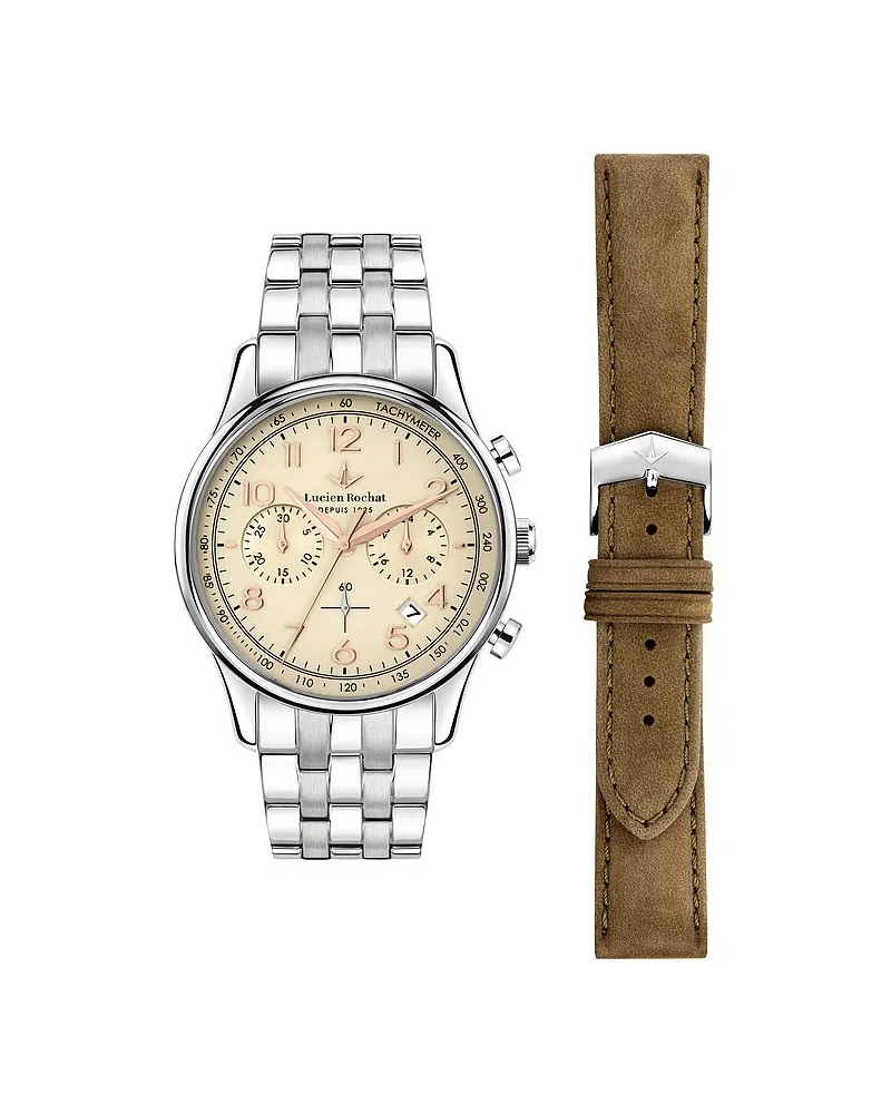 Lucien Rochat Uhren-Set inkl. Wechselarmband Montreux Silber