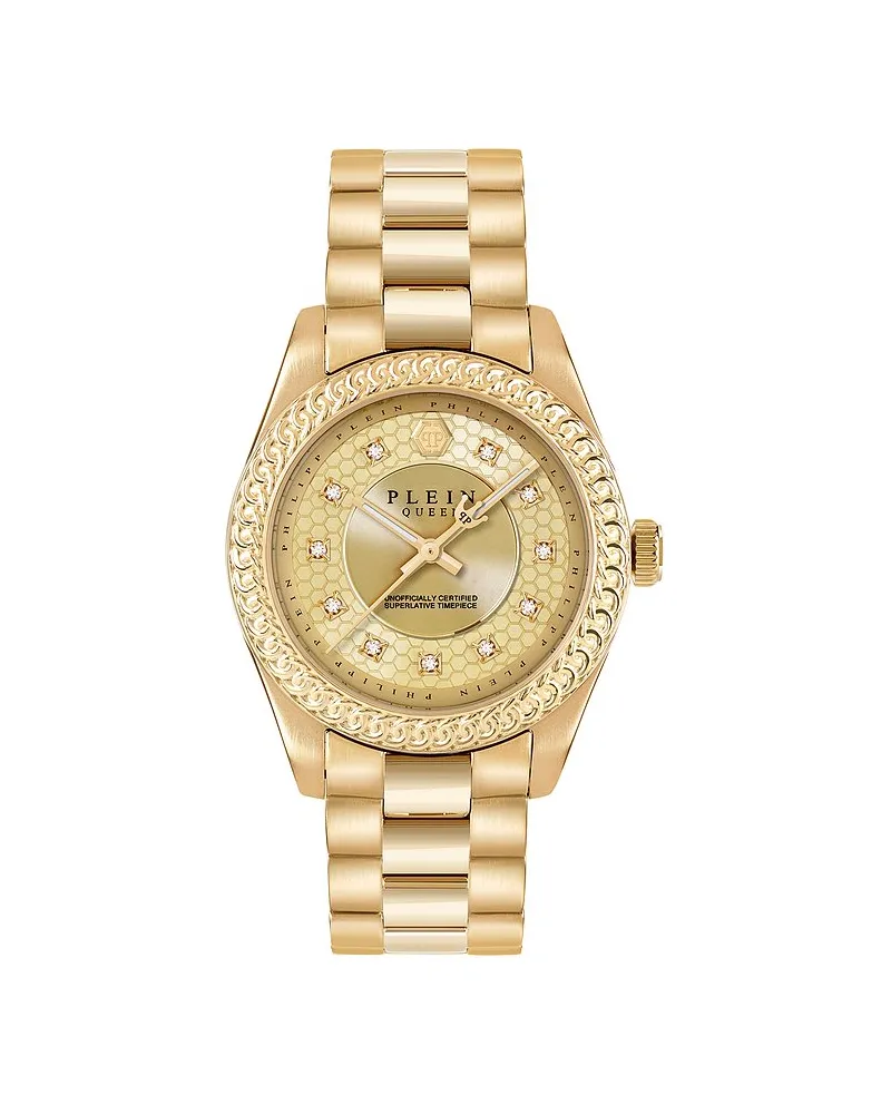 Philipp Plein Damenuhr Rock Couture Gelbgold