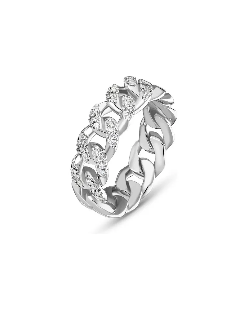 JETTE Damenring GLITTER CHAIN Silber