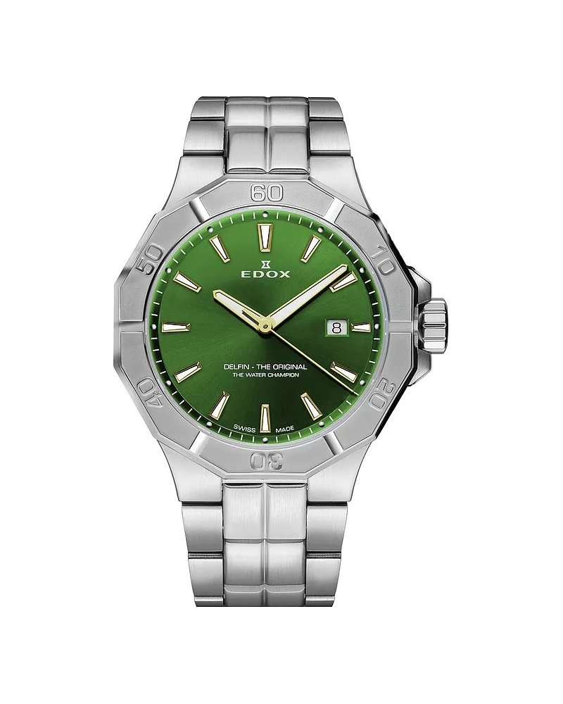 Edox Taucheruhr Delfin The Original Silber