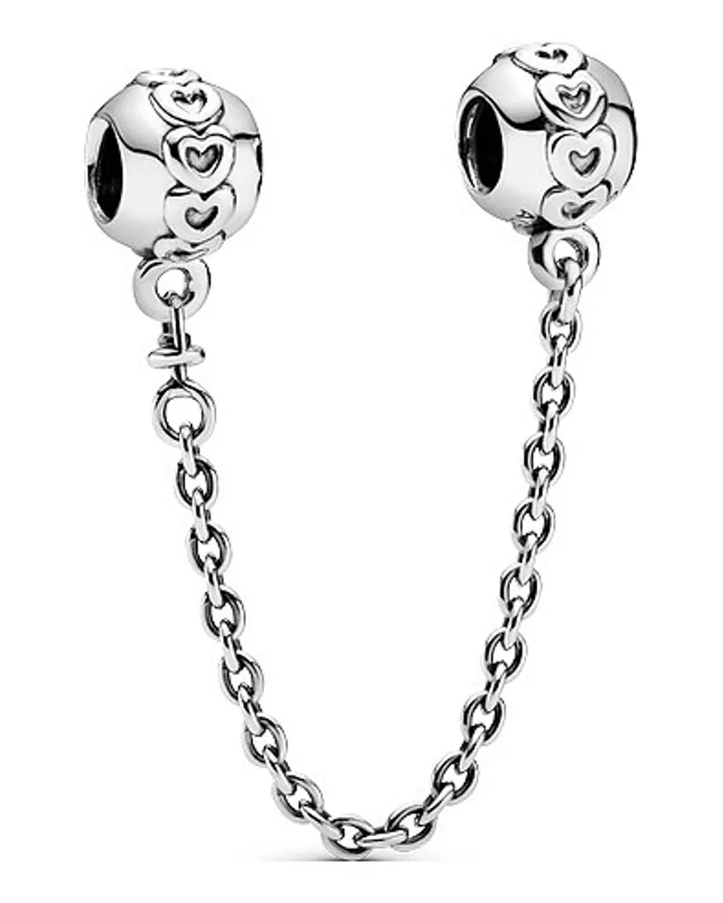 Pandora Charm Moments Gereihte Herzen Komfortkette Silber