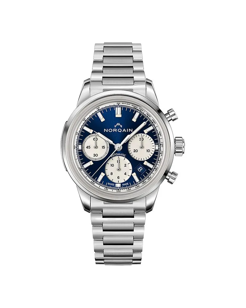 NORQAIN Unisexuhr Freedom 60 Chrono 40mm Silber