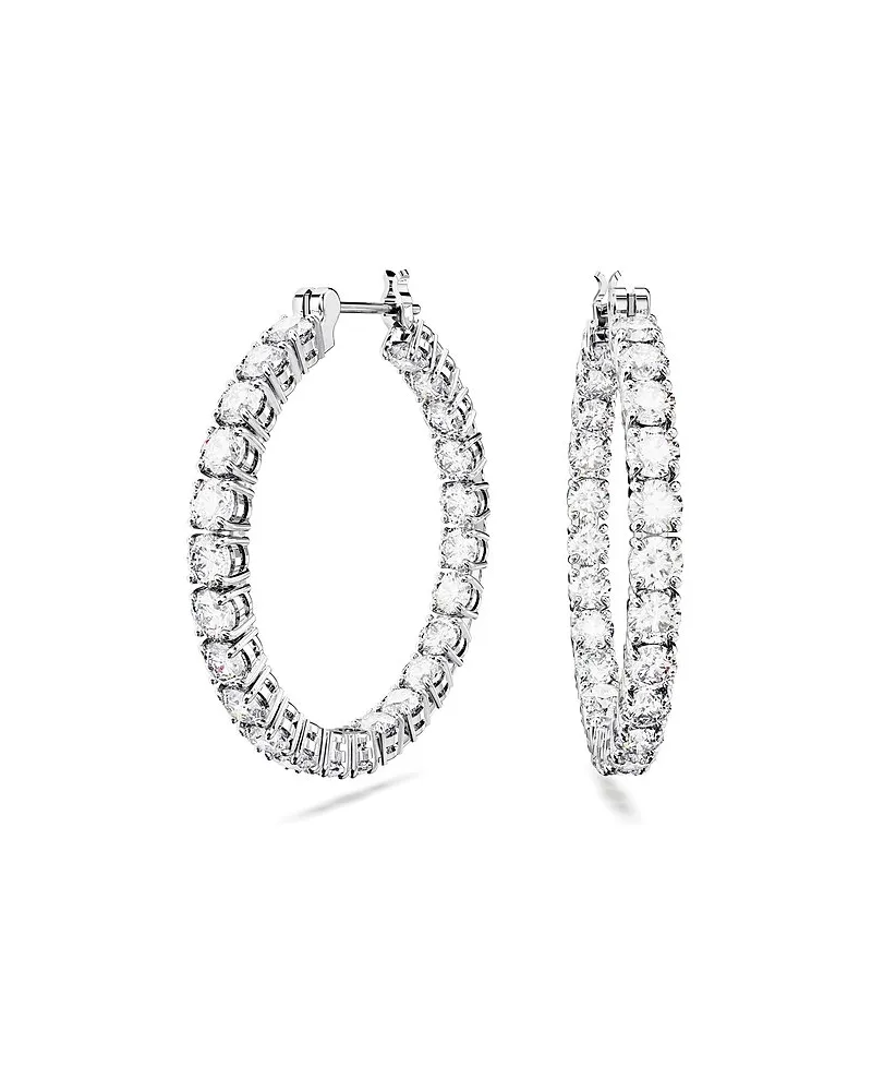 Swarovski Creolen Matrix Silber
