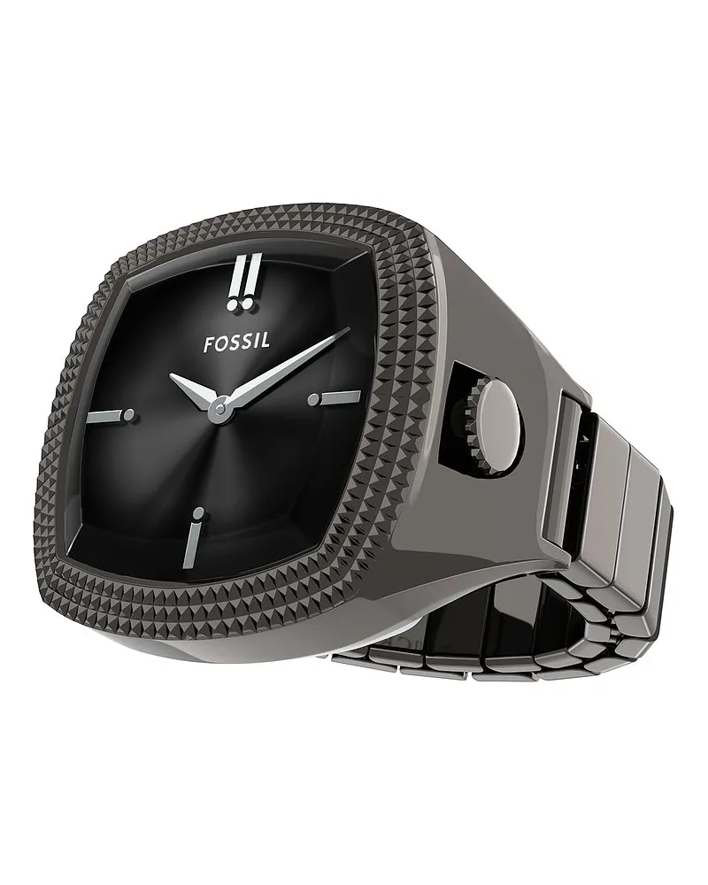 Fossil Unisexuhr Nick Jonas x Fossil Watch Ring Machine Luxe Anthrazit