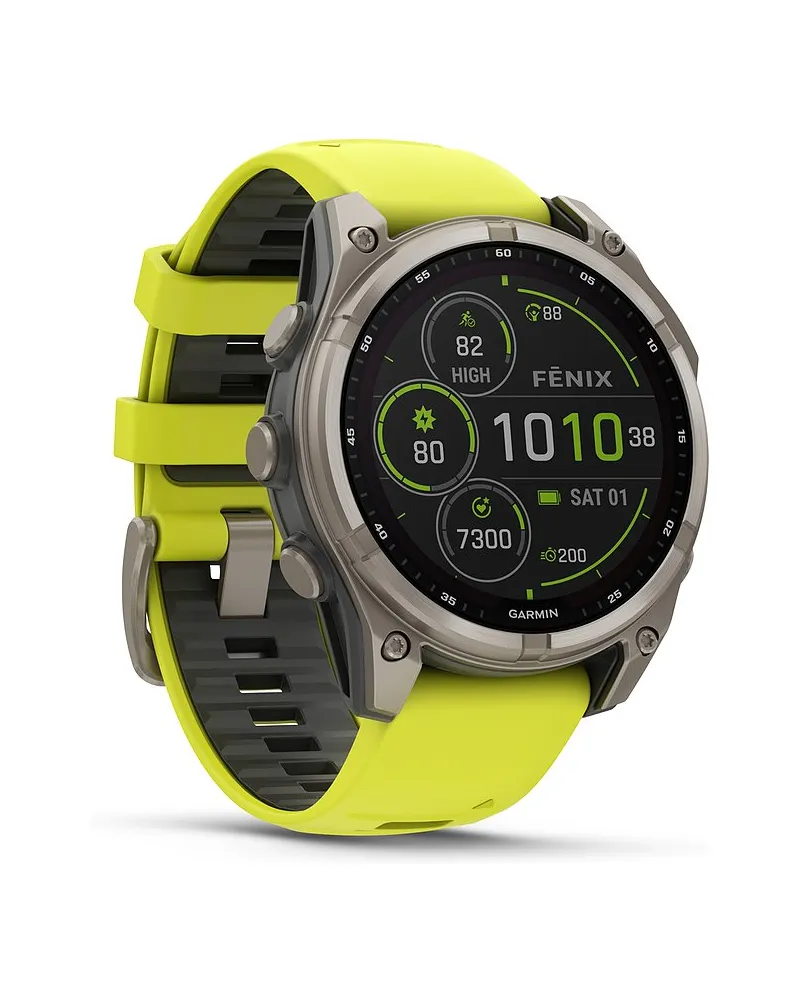 Garmin Smartwatch Fenix 8 - 47 mm Solar Sapphire Graphit Titanium Titan Silber