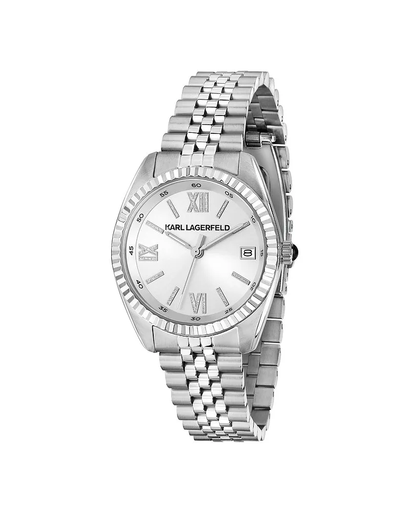 Karl Lagerfeld Damenuhr Timeless Code Silber