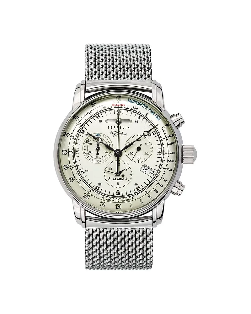 Junkers Herrenuhr 100 Jahre Zeppelin Silber