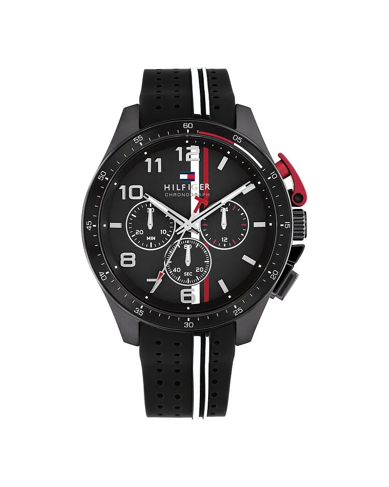 Tommy Hilfiger Herrenuhr BANK Schwarz