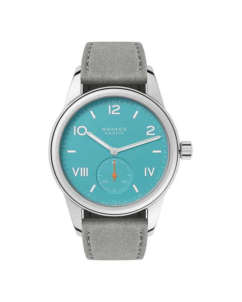 NOMOS Glashütte Unisexuhr Club Campus endless blue Silber