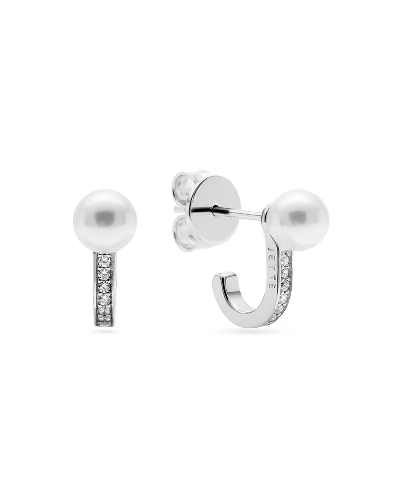 JETTE Ohrstecker PEARL Silber