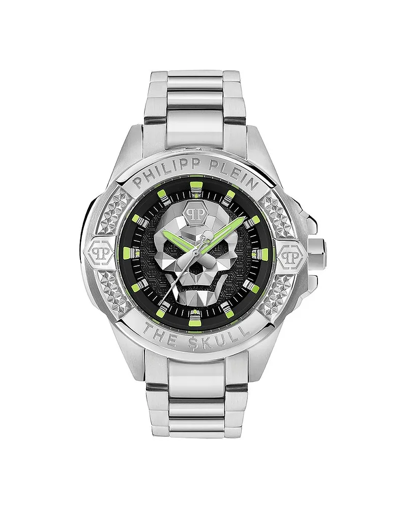 Philipp Plein Herrenuhr The Skull Silber