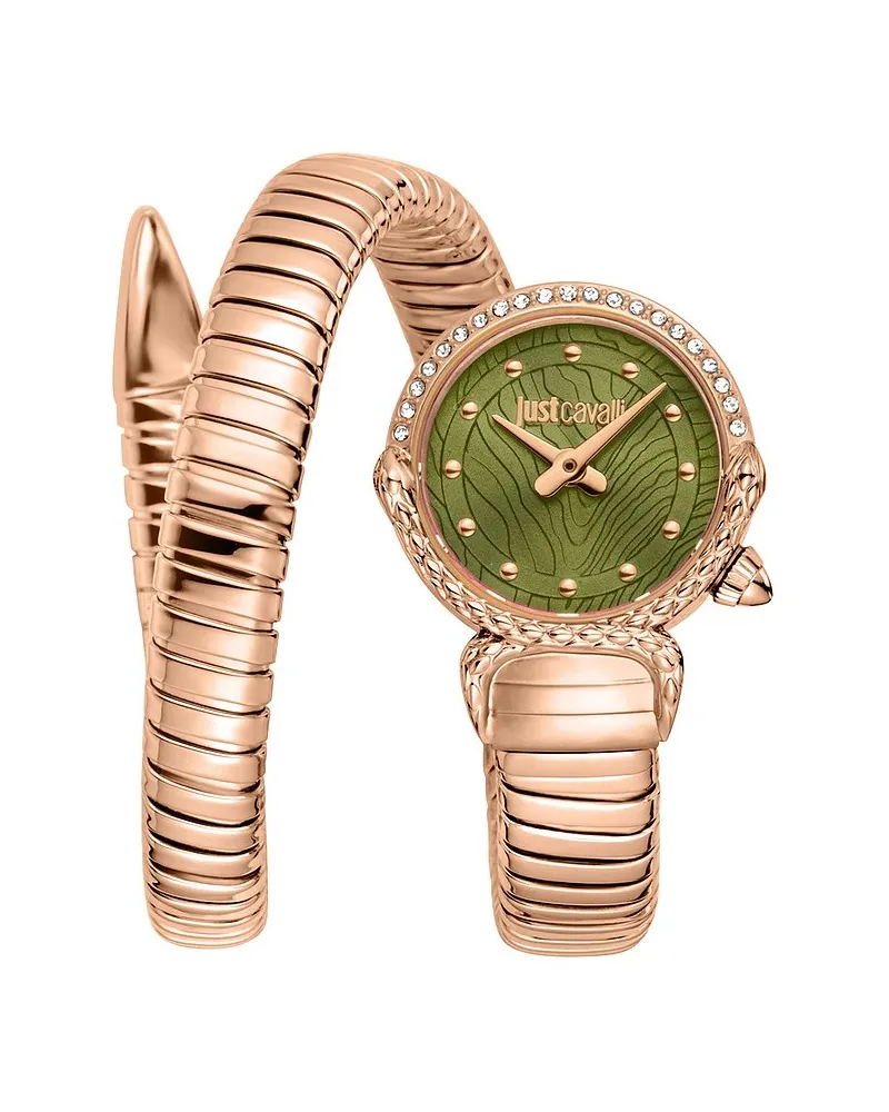 Just Cavalli Damenuhr Signature Snake Roségold