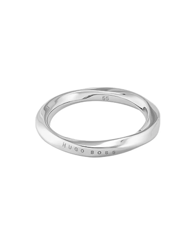 HUGO BOSS Edelstahlring Silber