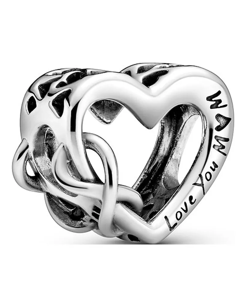 Pandora Charm Moments „Love You Mum“ Unendlichkeits-Herz Silber