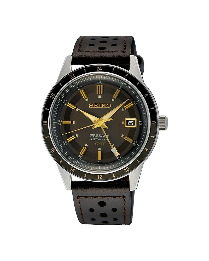 Seiko Herrenuhr GMT Silber
