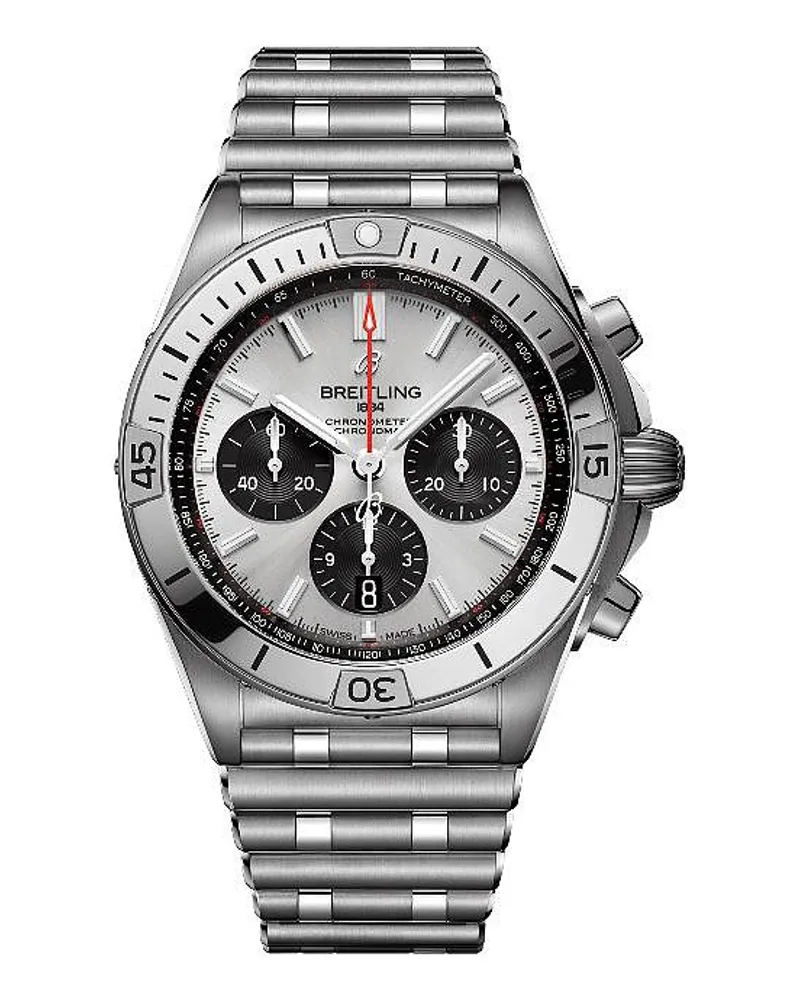Breitling Chronograph Chronomat B01 42 Silber