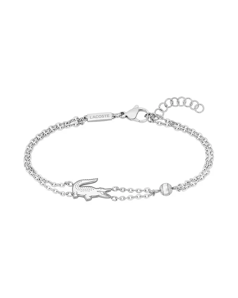 Lacoste Armband CROCODILE Silber