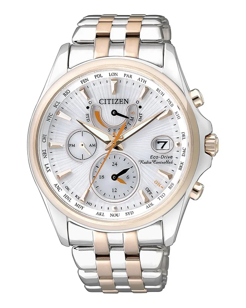 Citizen Damenuhr Funkuhr Eco-Drive Bicolor
