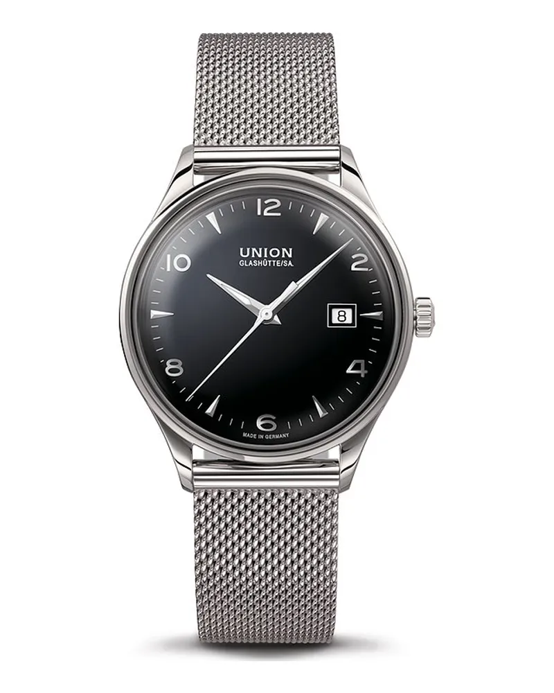 Union Glashütte Herrenuhr Noramis Datum Silber