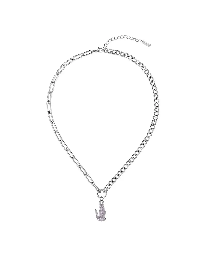 Lacoste Kette CROCODILE Silber