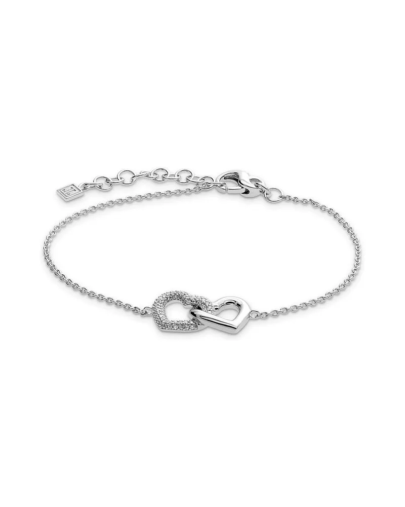 JETTE Armband GLAM HEART Silber