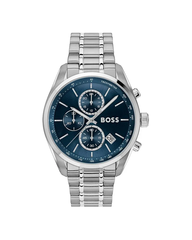 HUGO BOSS Chronograph Grand Prix 44 Silber