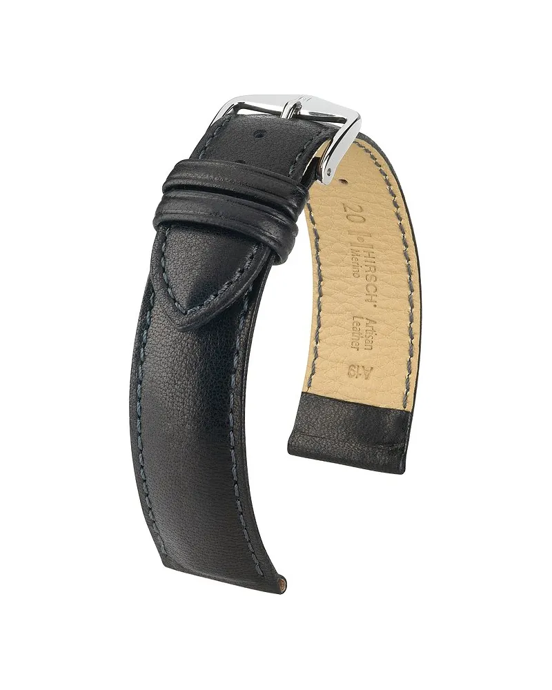 Hirsch Lederband Sheep Schwarz