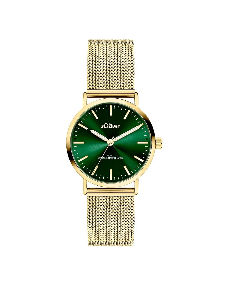 S.Oliver Damenuhr Classic Mesh Small Gold