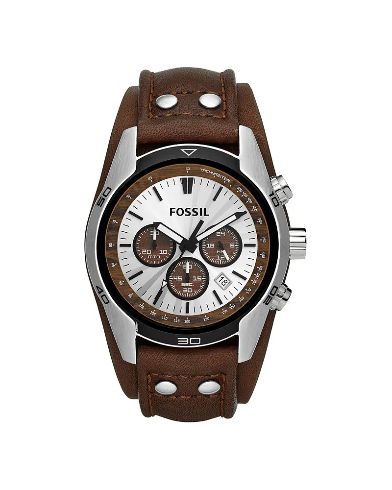 Fossil Chronograph Coachman Braun