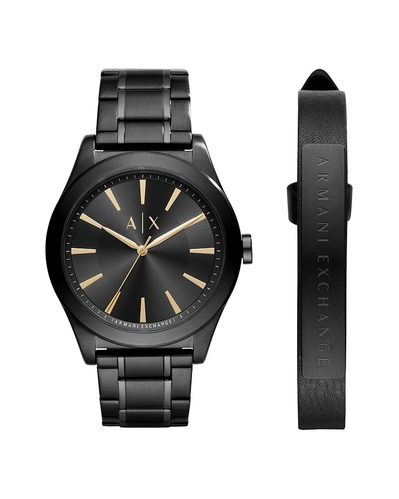 Armani Exchange Uhren-Set Schwarz