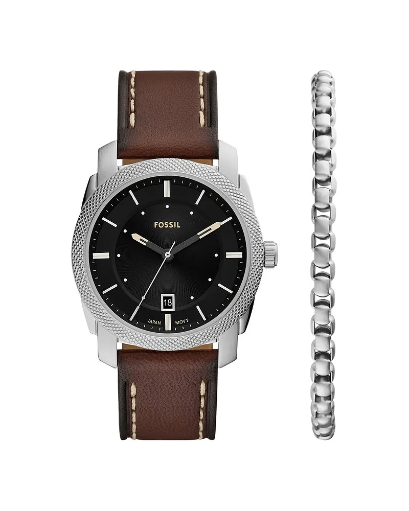 Fossil Uhren-Set MACHINE Silber